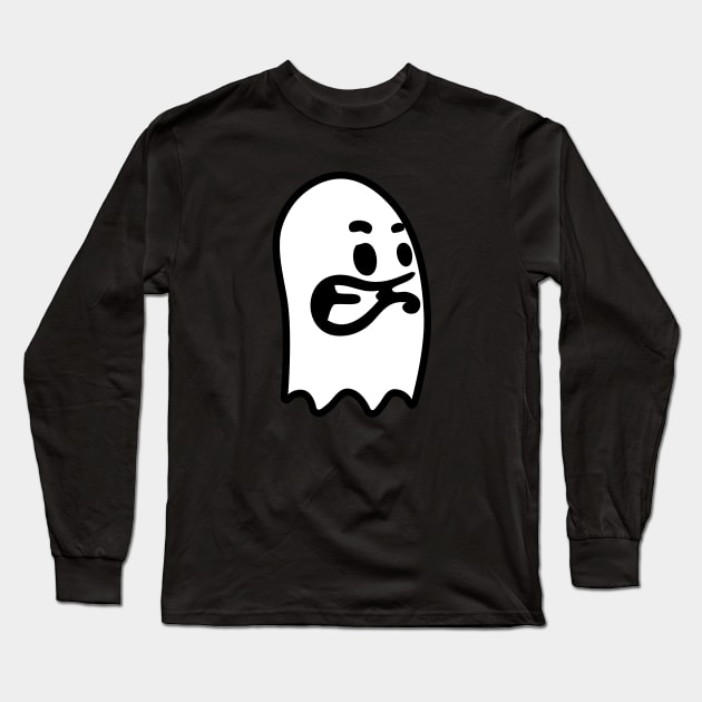 nervous ghost Long Sleeve T-Shirt by manuvila